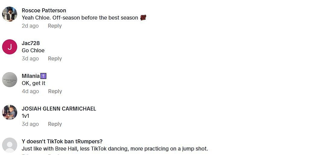 Fans react to Chloe Kitts dancing with her sister Kyle and friend on TikTok. Image via @chloe.kitts6
